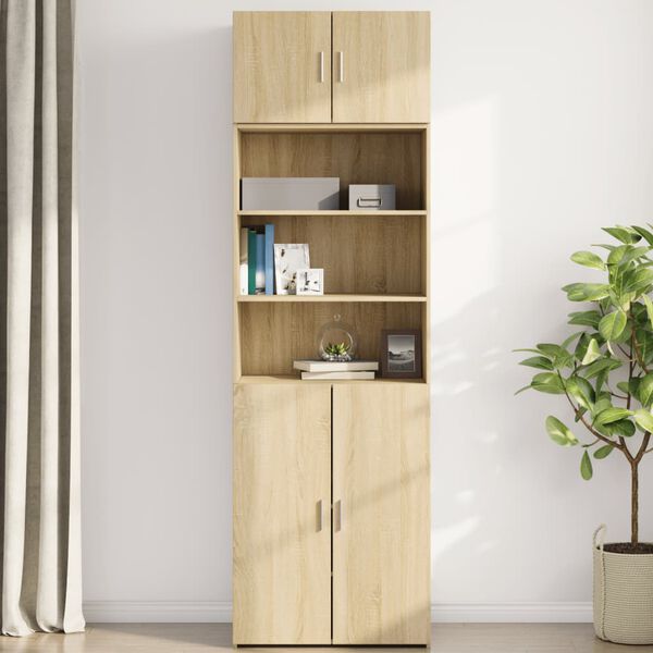 vidaXL Wall Cabinet Sonoma Oak Engineered Wood Medium Wall Cabinet