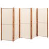 vidaXL 5-Panel Room Divider Cream White 137.8"x70.9"