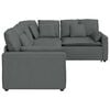 vidaXL Modular Sofa with Cushions Fabric Dark Gray