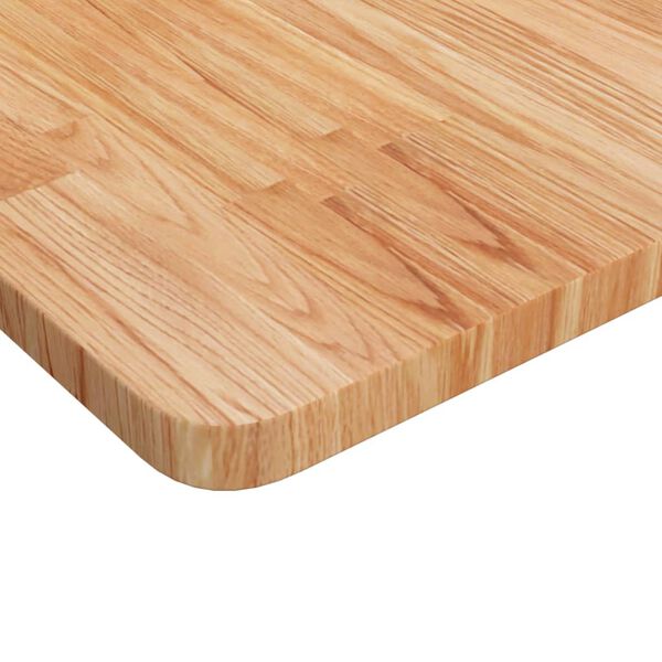 vidaXL Table Top Light Brown Solid oak wood 35.4 x 35.4 in Durable