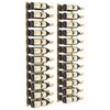 vidaXL Wall Mounted Wine Rack for 24 Bottles 2 pcs Gold Iron