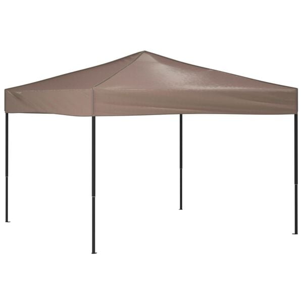 vidaXL Party Tent Taupe 210D oxford fabric with silver coating, steel