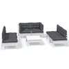 vidaXL Garden Lounge Set White and Anthracite