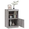 vidaXL Sideboard Grey Sonoma Engineered wood, Glass Medium Sideboard