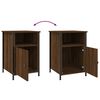 vidaXL Bedside Cabinet Set of 2 Brown Oak Engineered Wood, Iron Medium