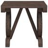 vidaXL Garden Footrest Burnt wood Solid fir wood 15.7 x 14.4 x 15.2 in