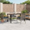 vidaXL Patio Dining Set Set of 4 Gray, Black, Navy Blue