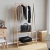 vidaXL Clothes Rack Bamboo Bamboo with a varnished finish Medium