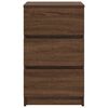 vidaXL Bedside Cabinet Set of 2 Brown Oak Engineered Wood Small