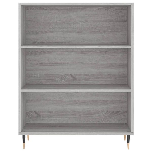 vidaXL Bookcase Grey Sonoma Engineered wood, Metal Medium Bookcase