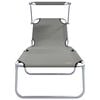 vidaXL Sunlounger Grey Powder-coated steel Single Foldable