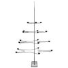 vidaXL Metal Christmas Tree Black Powder-coated steel 55.1 in tall