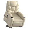 vidaXL Stand Up Massage Recliner Chair Cream