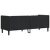 vidaXL Chesterfield Sofa Black Faux Leather, Plywood, Solid Wood, Foam
