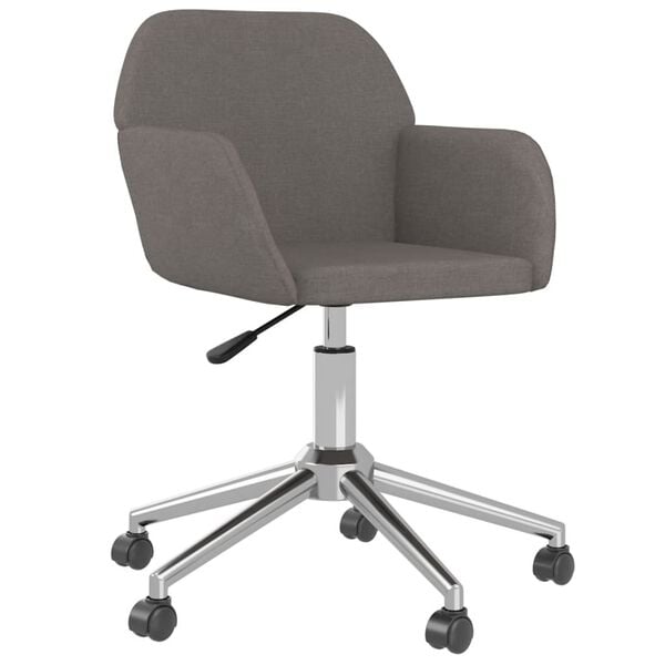 vidaXL Office Chair Dark grey Polyester Office Chair Rectangular