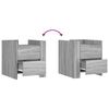 vidaXL Bedside Cabinet Grey Sonoma Engineered Wood Medium Nightstand