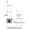 vidaXL Cat Tree Light Grey Engineered wood, plush, sisal Extra Large