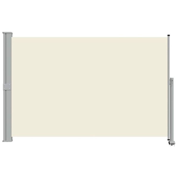 vidaXL Side Awning Cream screen with grey stand