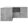 vidaXL Corner Cabinet Concrete gray Engineered wood 63x15.7x17.7 in