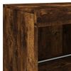 vidaXL Sideboard with LED Lights Smoked Oak 79.5"x14.6"x26.4"