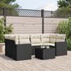 vidaXL Garden Sofa Set Black PE Rattan Large Garden Sofa Set