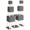 vidaXL Cat Tree Dark grey Engineered wood, plush, sisal Large