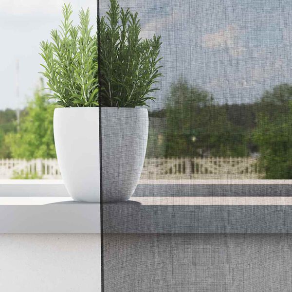 vidaXL Voile Curtains with Grommets 2 pcs Black 55.1x96.5"