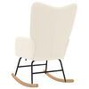 vidaXL Rocking Chair Cream Sherpa Fabric