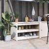 vidaXL Outdoor Kitchen Cabinet White Solid Pine Wood Medium Modular