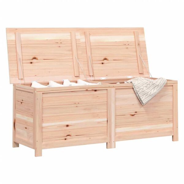 vidaXL Cushion Box Natural Wood Solid Fir Wood Large Cushion Box