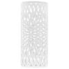 vidaXL Umbrella Stand White Powder-coated steel Medium Decorative Inlays