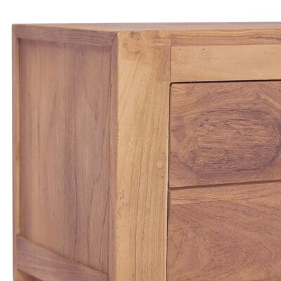 vidaXL Bedside Cabinet 15.7"x11.8"x19.7" Solid Teak Wood