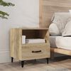 vidaXL Bedside Cabinet Set of 2 Sonoma oak Engineered wood, metal