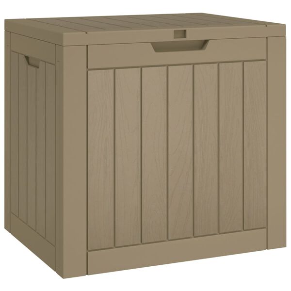 vidaXL Garden Storage Box Grey Polypropylene (PP) Medium