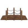 vidaXL Garden Bridge Burned Wood Solid spruce wood 59.1 x 26.4 x 22.0 in