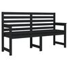 vidaXL Garden Bench Black Solid pine wood Standard Durable