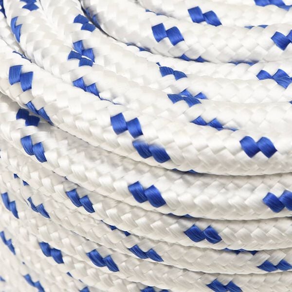 vidaXL Boat Rope White 0.55 " 82.0 ' Polypropylene