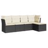 vidaXL Backyard Sofa Set Black
