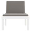 vidaXL Garden Lounge Set White, Grey Polypropylene, Polyester Medium