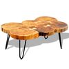 vidaXL Coffee Table Brown Solid Acacia wood and Powder-Coated Iron Small