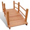 vidaXL Garden Bridge Natural wood Solid wood Medium Durable