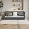 vidaXL Day Bed Gray Solid pine wood Twin