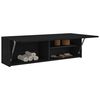 vidaXL Bathroom Wall Cabinet Black Engineered Wood Bathroom Wall Cabinet