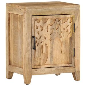 vidaXL Bedside Cabinet Natural wood Solid mango wood Medium