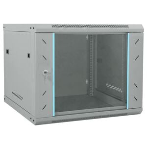 vidaXL Network Cabinet Grey 23.62 x 23.62 x 19.69 in Steel