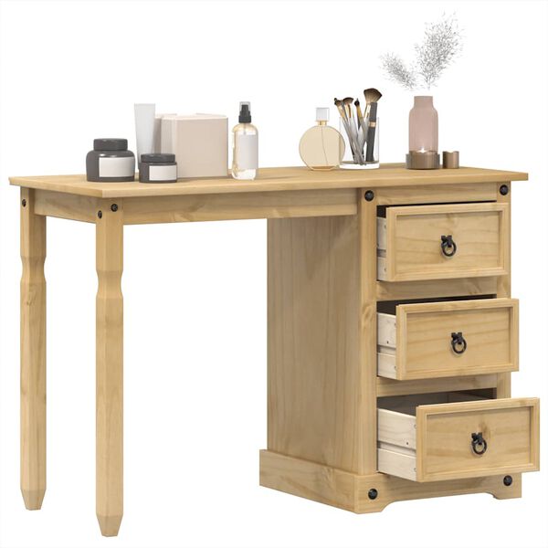 vidaXL Dressing Table Honey Solid pine wood with a honey wax finish