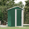 vidaXL Garden Shed Green Galvanized steel 49.6x38.4x69.7 in Garden Shed