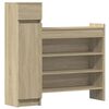 vidaXL Shoe Cabinet Sonoma Oak 39.6"x11"x39.4" Engineered Wood
