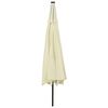 vidaXL Garden Parasol Sand 100% polyester fabric, metal pole Large