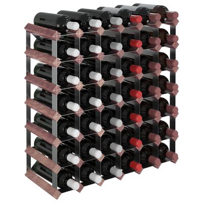 vidaXL Wine Rack for 42 Bottles Brown Solid Wood Pine